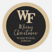 Sticker Rond Université Wake Forest | WF (Devant)
