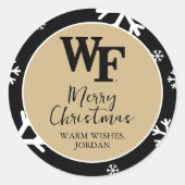 Sticker Rond Université Wake Forest | WF (Devant)
