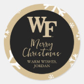 Sticker Rond Université Wake Forest | WF (Devant)