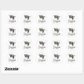 Sticker Rond Université Wake Forest | WF (Feuille)