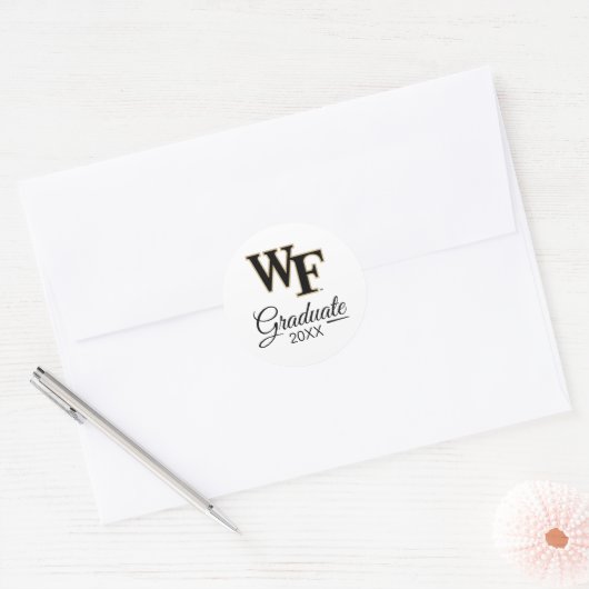 Sticker Rond Université Wake Forest | WF (Enveloppe)