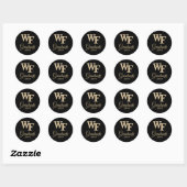 Sticker Rond Université Wake Forest | WF (Feuille)