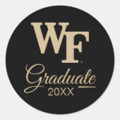 Sticker Rond Université Wake Forest | WF (Devant)