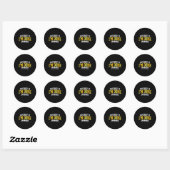 Sticker Rond University Of I'm Done Cl 2026 Retired Teacher Ret (Feuille)