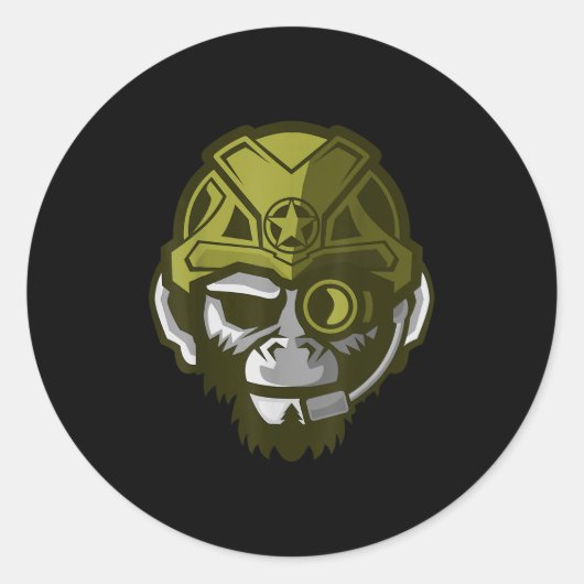 Sticker Rond Unleahe Gorilla Body Building Motivation Gym Gift (Devant)