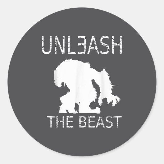 Sticker Rond Unleahe Workout Motivation Gym Graphic  (Devant)