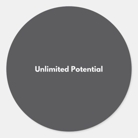 Sticker Rond Unlimited Tential Insrational Motivational Everyda (Devant)