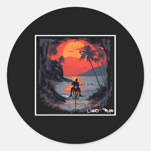Sticker Rond Uno Mas - Golf sur disque (Devant)
