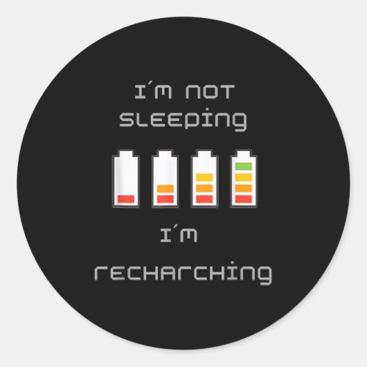 Sticker Rond Unplugged & Energized_ Cool Battery Design (Devant)