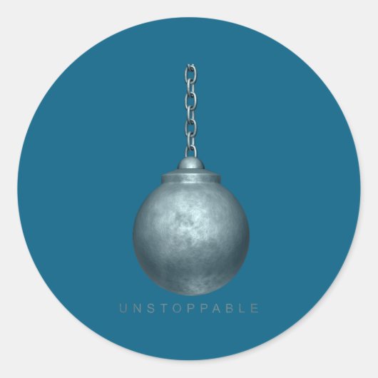 Sticker Rond Unstoppable Motivation (Devant)