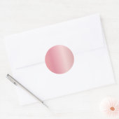 Sticker Rond Upload Logo Add Your Text Elegant Rose Gold Blank (Enveloppe)