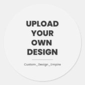 Sticker Rond Upload Your Own Design Here | Custom Template (Devant)