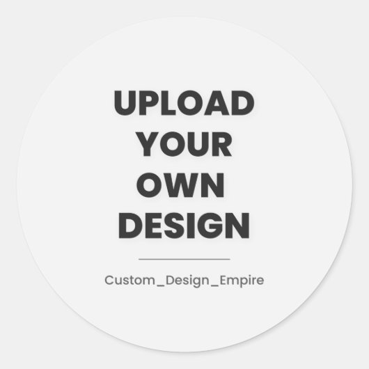 Sticker Rond Upload Your Own Design Here | Custom Template (Devant)