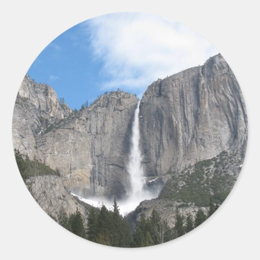 Sticker Rond Upper Yosemite Falls (Devant)