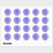 Sticker Rond Upsherin Personnalisé Hébreu Clas Monogrammes Init (Feuille)