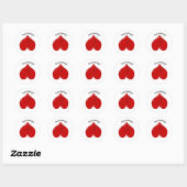 Sticker Rond Upside Down Heart Anti Valentine's Day (Feuille)