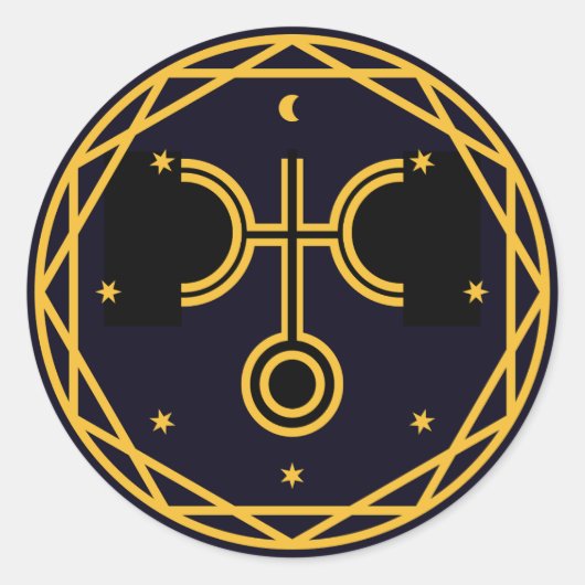 Sticker Rond Uranus Occultic Celestial Party (Devant)