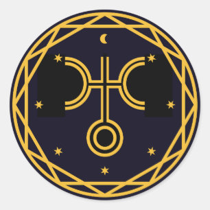 Sticker Rond Uranus Occultic Celestial Party
