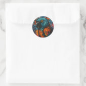 Sticker Rond Urban Wingbeat – Classique d'art d'oiseau urbain d (Sac)