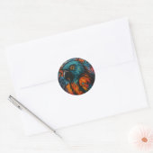 Sticker Rond Urban Wingbeat – Classique d'art d'oiseau urbain d (Enveloppe)