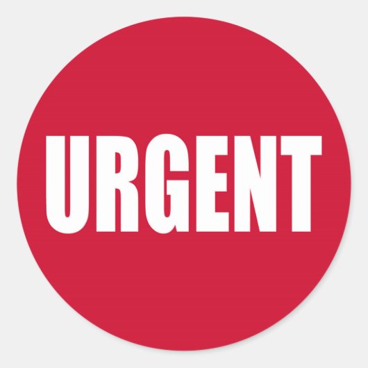 Sticker Rond Urgent (Devant)