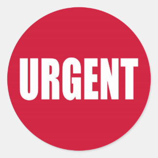 Sticker Rond Urgent