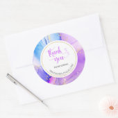 Sticker Rond URL de nom personnalisé Merci pour entreprise (Enveloppe)