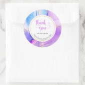 Sticker Rond URL de nom personnalisé Merci pour entreprise (Sac)