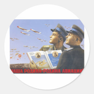 Sticker Rond URSS CCCP Guerre froide Union soviétique Propagati