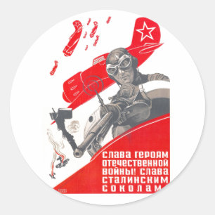 Sticker Rond URSS CCCP Guerre froide Union soviétique Propagati