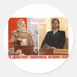 Sticker Rond URSS CCCP Guerre froide Union soviétique Propagati
