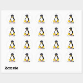 Sticker Rond Urss Linux (Feuille)