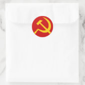 Sticker Rond URSS russe marteau russe et faucille (Sac)