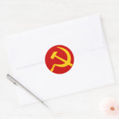 Sticker Rond URSS russe marteau russe et faucille (Enveloppe)