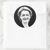 Sticker Rond Ursula von der Leyen (Sac)