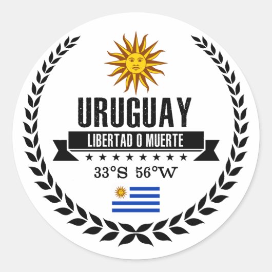 Sticker Rond Uruguay (Devant)