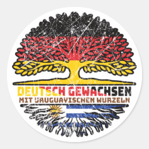 Sticker Rond Uruguay Deutsch Deutschland Baum