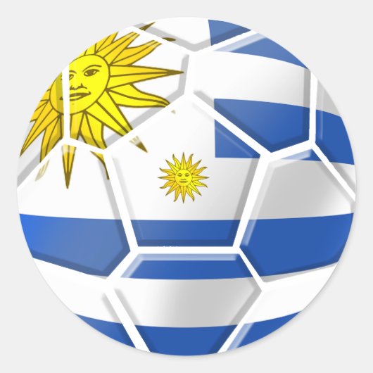 Sticker Rond Uruguay La Celeste Uruguayen supporters de footbal (Devant)