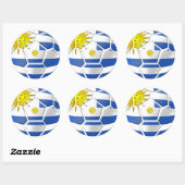 Sticker Rond Uruguay La Celeste Uruguayen supporters de footbal (Feuille)