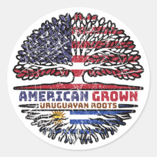 Sticker Rond Uruguay Uruguay Uruguay États-Unis d'Amérique État