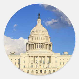 Sticker Rond US Capitol Building, Washington DC, États-Unis