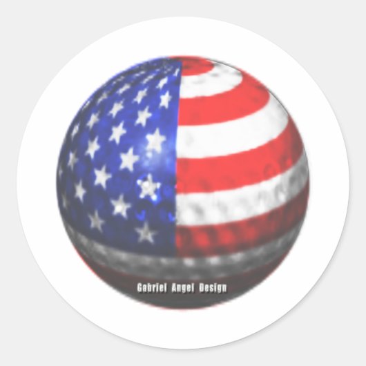 Sticker Rond US Golf (Devant)