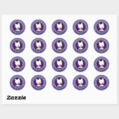 Sticker Rond US Juillet 4 Westie (Feuille)