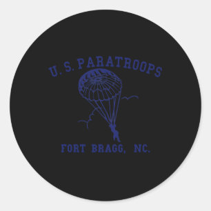 Sticker Rond US Paratroupes Fort Bragg Nc 2ème guerre mondiale