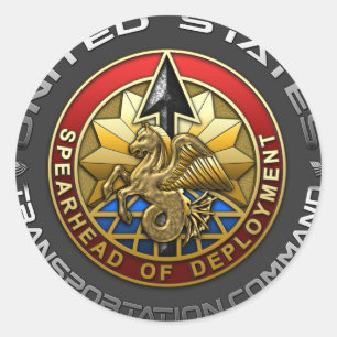 Sticker Rond US Transportation Command