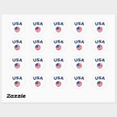 STICKER ROND USA (Feuille)