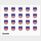 STICKER ROND USA (Feuille)