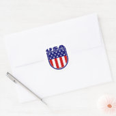 STICKER ROND USA (Enveloppe)