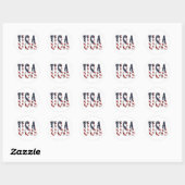 STICKER ROND USA (Feuille)