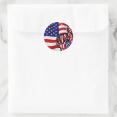 STICKER ROND USA ! (Sac)